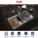 Chậu Rửa Chén 2 Hộc Topmount sink Konox KN8850TD