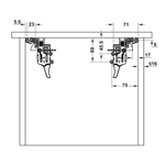 Ray Âm Nhấm Mở 450mm Hafele 433.32.174