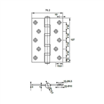 Bản Lề Lá 4 Vòng Bi Hafele 489.05.027