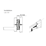 Ray Bi Không Giảm Chấn Dài 250mm Hafele 494.02.450