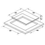 Bếp điện Hafele 3 vùng nấu HC-R603A 536.01.631 - Nhập khẩu châu Âu