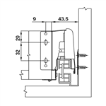 Ray Hộp Alto Giảm Chấn H84mm Hafele 552.03.781