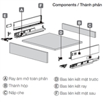 Ray Hộp Alto-S Giảm Chấn H80mm Hafele 552.35.365