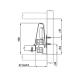 Ray Hộp Alto Giảm Chấn H84mm Hafele 552.75.701