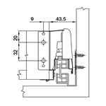 Ray Hộp Alto Giảm Chấn H84mm Hafele 552.75.701