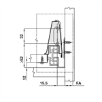 Ray Hộp Alto Giảm Chấn H84mm Hafele 552.75.701