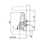 Ray Hộp Alto Giảm Chấn H84mm Hafele 552.75.705