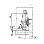 Ray Hộp Alto Giảm Chấn H84mm Hafele 552.75.705