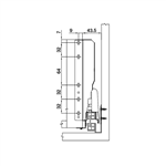 Ray Hộp Alto Giảm Chấn H199mm Hafele 552.79.785