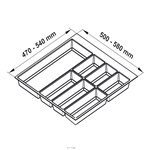 Khay Chia Classico Xám R600mm Hafele 556.52.246