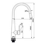 Vòi rửa chén Hafele HT21-CH1P245 / Dây Rút , Mã số 577.55.220