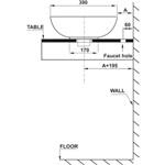 Chậu Lavabo Đặt Bàn Sapporo Hafele 588.79.030