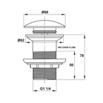 Bộ Nhấn Xả Cho Lavabo Không Có Xả Tràn Hafele 589.25.986