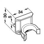 Bas Kẹp Chân Tủ Ấn Rãnh Hafele 637.45.915