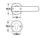 Tay Nắm Gạt Có Nắp Che Cửa Phòng Hafele 903.92.656