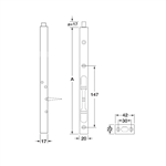 Chốt Âm 300mm Hafele 911.62.683