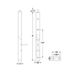 Chốt Âm 450mm Hafele 911.62.685