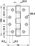 Bản Lề Cửa Chống Cháy Hafele 926.98.043