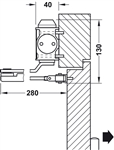 Thiết Bị Đóng Cửa Tự Động 80Kg DCL15 Hafele 931.84.689