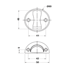 Chặn Cửa Nam Châm Hafele 938.30.031