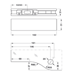 Kẹp Kính Dưới Inox Mờ Hafele 981.00.000