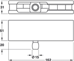 Kẹp Kính Trên Khung Inox Bóng Hafele 981.00.021