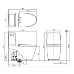 Bồn cầu 2 khối Inax ACT-832VN