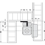 Bánh Xe Silent-Fold 40 Hafele 409.61.750