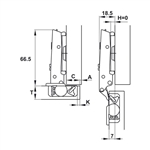 Bản lề Hafele 334.00.001 - Lắp trùm ngoài