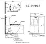 Bàn Cầu Hai Khối ToTo CS761PDE5#XW