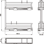 Kệ đựng gia vị Hafele Omero phải 150mm 549.20.840