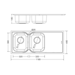 Chậu rửa chén Inox Malloca MS-1026R