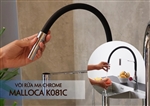 Vòi rửa chén nóng lạnh Malloca K081C / Đồng thau mạ chrome, dây Silicone