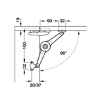 Bas cho phụ kiện tay nâng Hafele 373.66.694