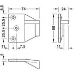 Bas Chốt Ngang Hafele 911.56.024