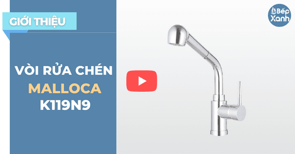 BepXANH.com | Giới Thiệu Vòi Rửa Chén Malloca K119N9 Dây Rút - Rất Tiện Lợi