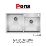 Bồn Rửa Chén 2 Hố INOX304 Pona PNI1-8650