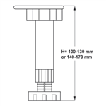 Chân Tủ Cho Ván Gỗ Hafele 637.15.012