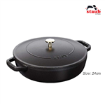 Chảo gang Chistera Staub màu đen 24 cm 12612425