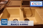 Chậu đá Malloca Bianco K-50062 / Màu kem / Phủ nano kháng khuẩn