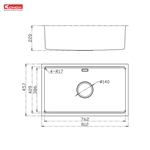 Chậu rửa chén Konox KN8146SU Dekor