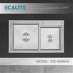 Chậu rửa chén Vision Manual Sink Ecalite ESD-8245HC