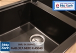 Chậu đá Malloca Nero K-45040 / Màu đen / Phủ nano kháng khuẩn