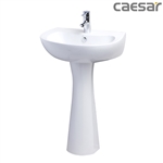 Chậu rửa Lavabo treo tường Caesar L2155 + Chân đứng P2440