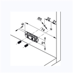 Đế bản lề chữ L Hafele 334.90.020