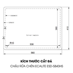 Chậu rửa chén Vision Manual Sink Ecalite ESD-5843HS