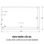 Chậu rửa chén 1 hộc lớn Vision Manual Sink Ecalite ESD-8650HS