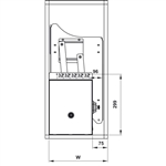 Giá bát nâng hạ Hafele 504.76.012 - Cho chiều rộng tủ 800 mm