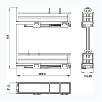 Kệ đựng chai lọ Hafele 549.20.841- Cho tủ rộng 200 mm