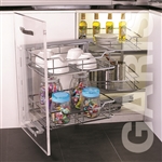 Kệ Góc Nan Vuông Mạ Chrome Garis GC02C.45L/R